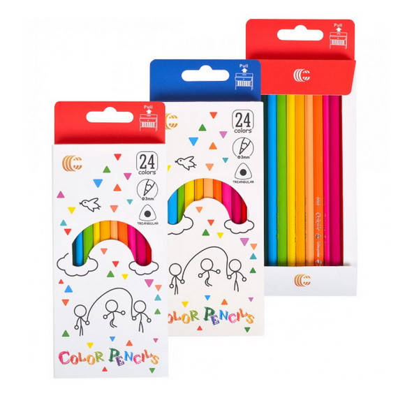 

Цветные карандаши "White Gold", Набор 24 цвета, Разные цвета