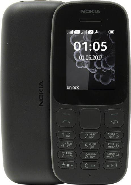 

Nokia 105 1 Sim Black, Черный