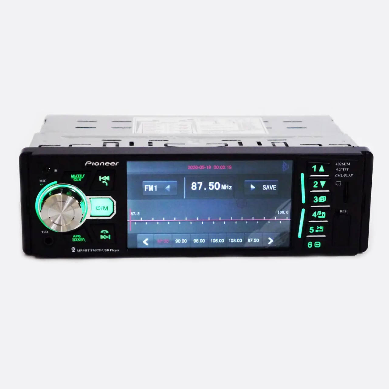 

Автомагнитола Пионер 1DIN MP5 4026UM мощная магнитола Pioneer с большим экраном