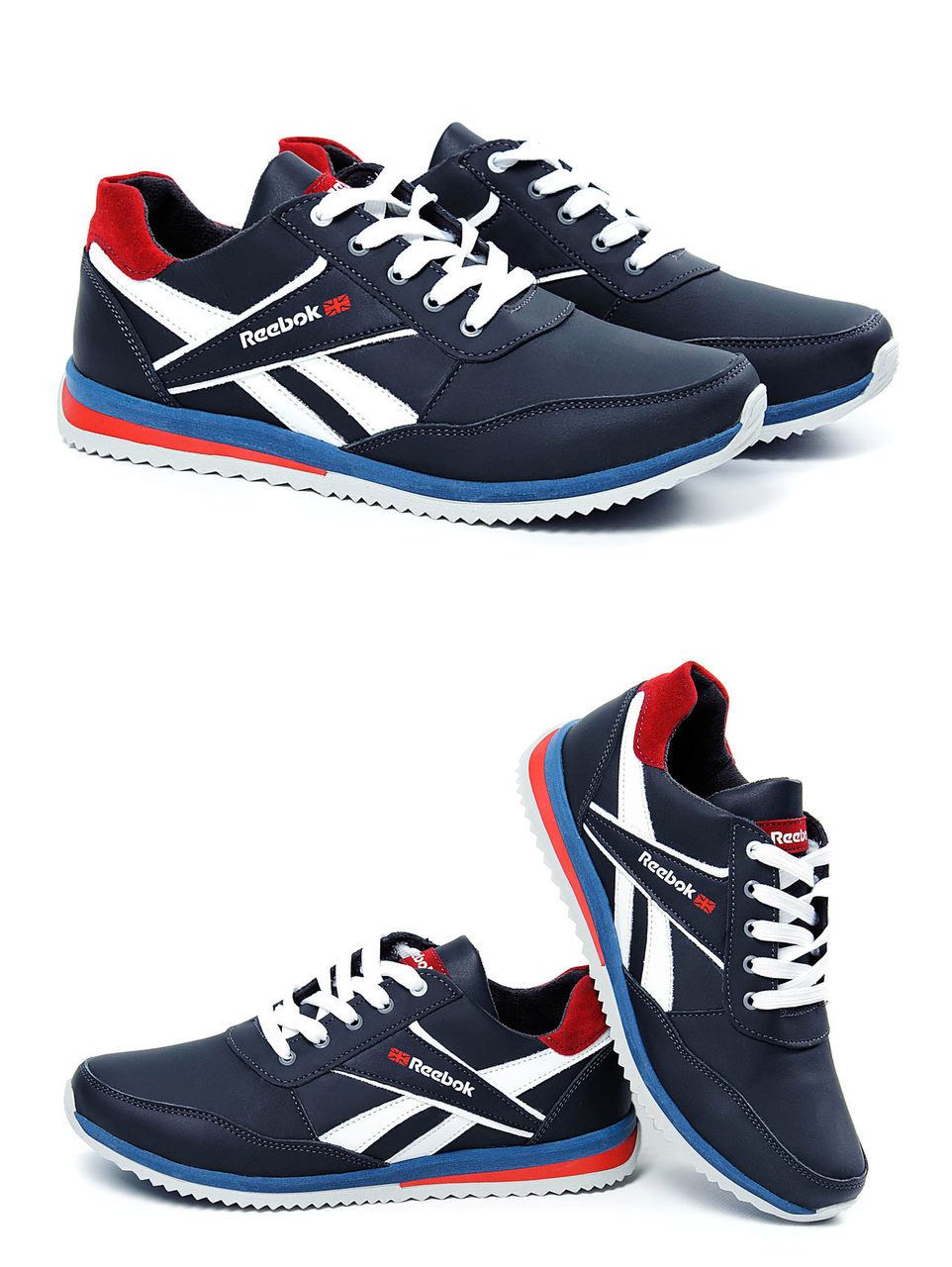 

Мужские кожаные кроссовки из натуральной кожи Anser Reebok NS blue 42, Синий