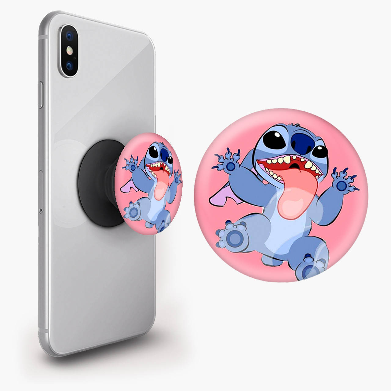 

Попсокет (Popsockets) держатель для смартфона Стич (Stitch) (8754-2684) Черный