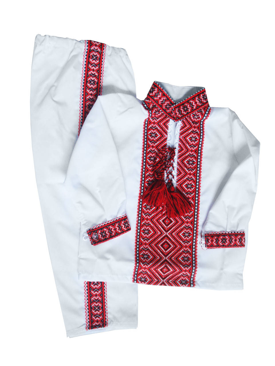 

Костюм на крещение для мальчика на домотканном полотне