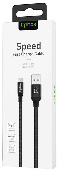 

Кабель T-PHOX Speed T-M810 Micro USB - 1.2m Black, Черный