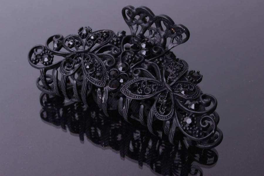 

Краб для волос металлический (черный)