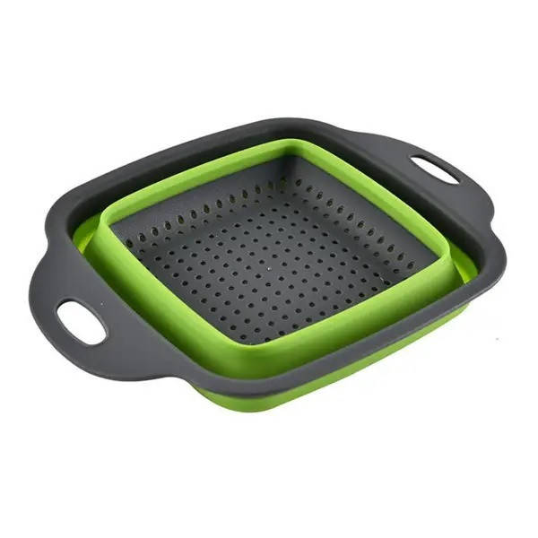 

Дуршлаг силиконовый складной Сито дуршлаг, Зелёный