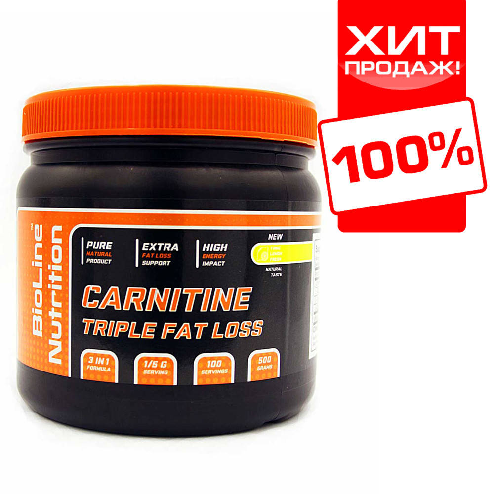 

Л-карнитин для похудения в порошке 500 г. (100 порций) Carnitine Bio Line Nutrition