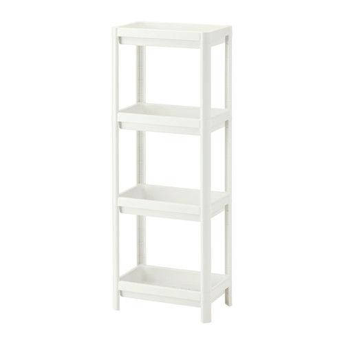 

Стеллаж для ванной комнаты пластиковый, белый, 23x100 cm Ikea
