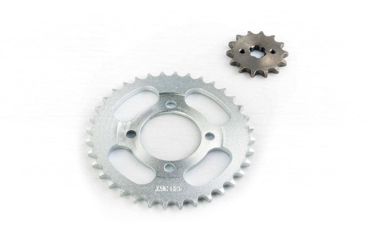 

Звезды трансмиссии (пара) на мопед Delta 428-14T + 428-36T ZUNA