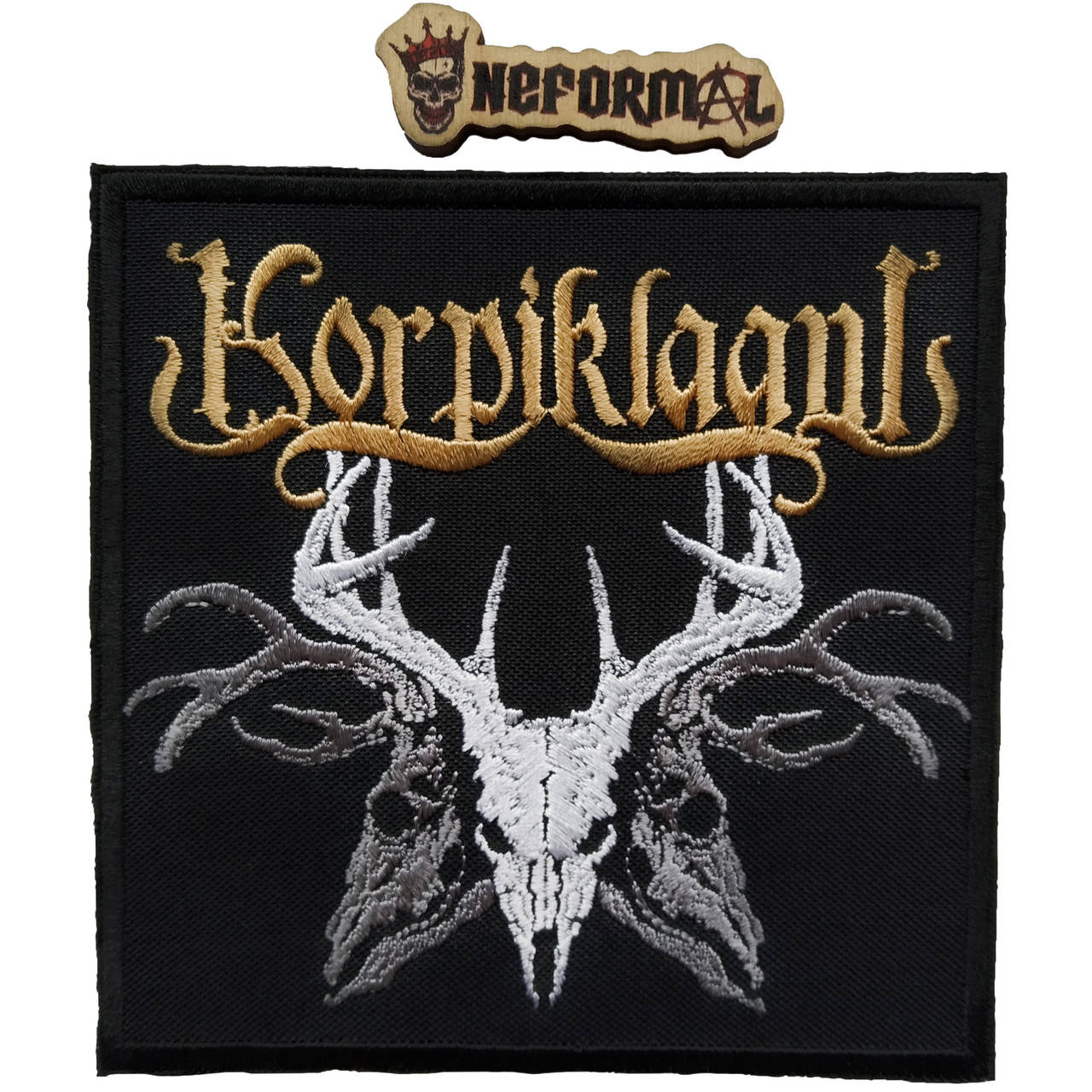 

Нашивка Korpiklaani квадратная, черная, 11х11 см., Черный