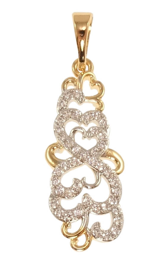 

Кулон Xuping Позолота 18K + Родий "Влюбленность" для цепочки до 5мм