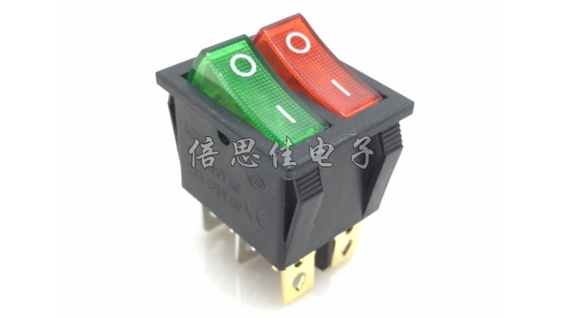 

Двойной переключатель красный зеленый KCD4 16A 250V AC (12014)