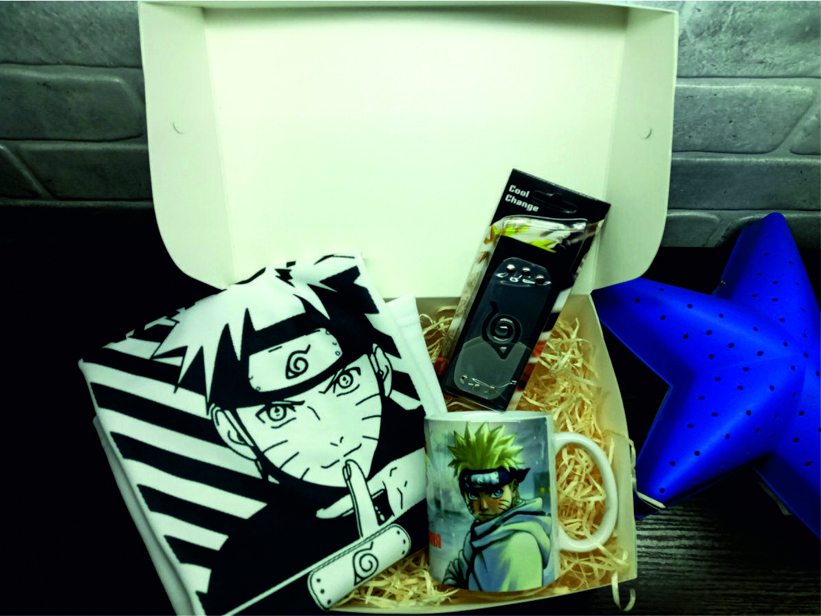 

BOX подарочный Наруто Узумаки. 3 в 1. Товары NARUTO