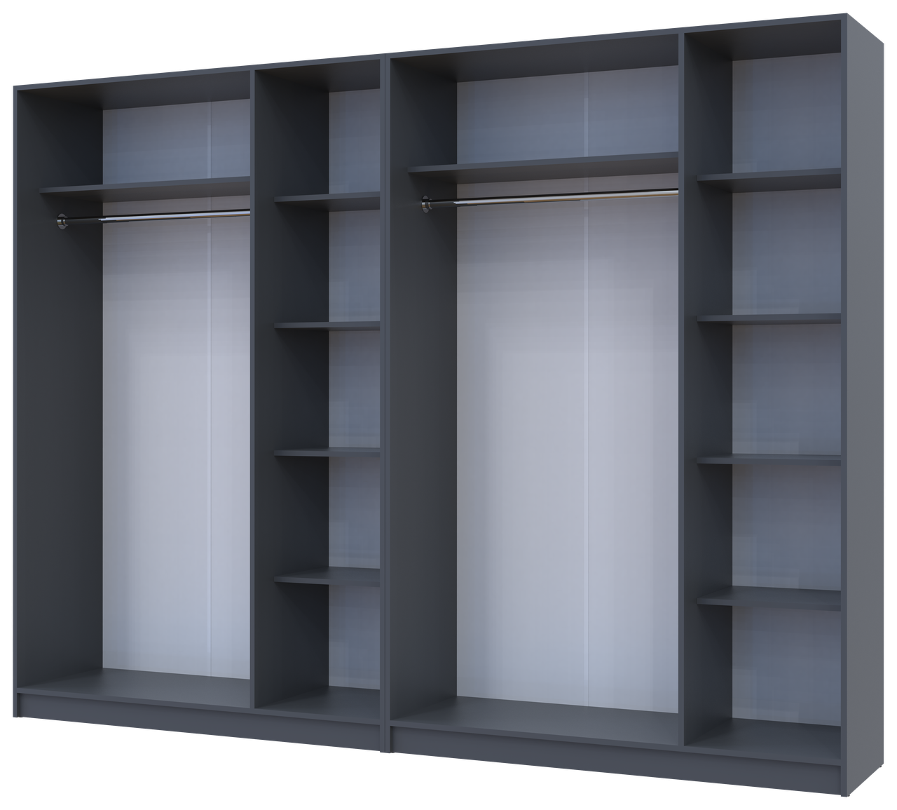 Шафа для одягу комплект Промо Графіт Графіт 3+3 ДСП 270х48х204 (42005070) 5
