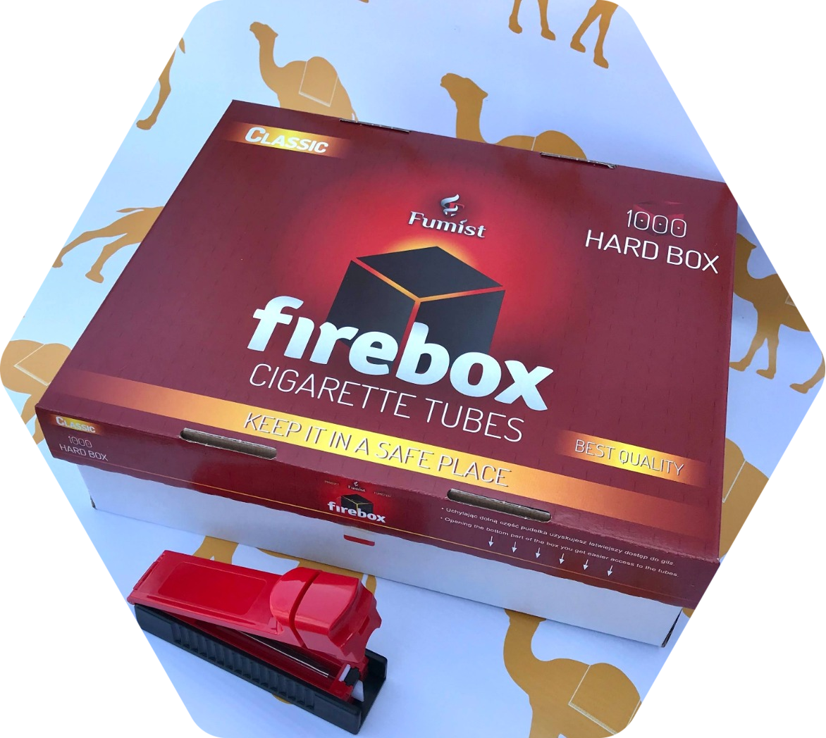 

Набор Сигаретные гильзы FIREBOX 1000 шт + машинка для набивки (гильзы для сигарет)