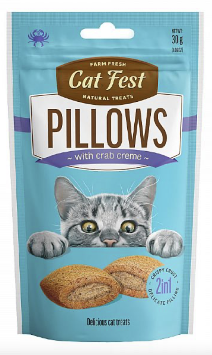 

Cat Fest Подушечки с пюре из краба лакомство для котов - 30 г