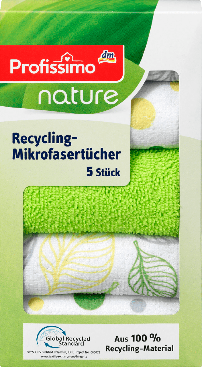 

Салфетки из микрофибры 5 шт. Profissimo nature Recycling-Mikrofasertücher