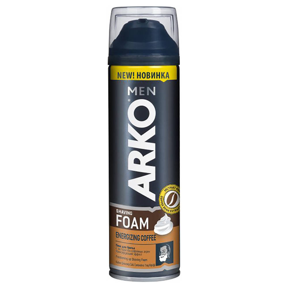 

Пена для бритья с экстрактом кофейных зерен ARKO 200 мл (8690506507312)