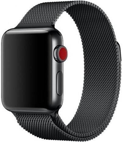 

Ремешки Apple Watch 45/44/42 mm металлический миланская петля черный
