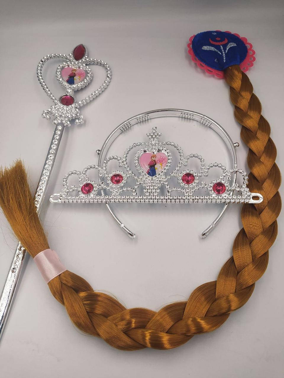 

Набор аксессуаров Анна, София холодное сердце - палочка, корона-диадема Frozen, коса