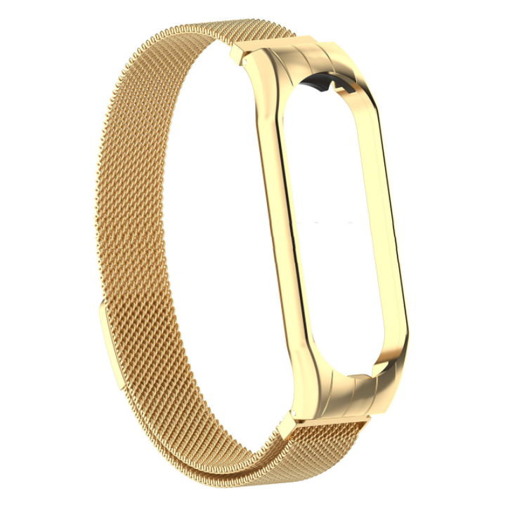 Ремешок DK Metal Milanese Loop Magnetic Squeeze для Xiaomi Mi Band 3 / 4 (gold)