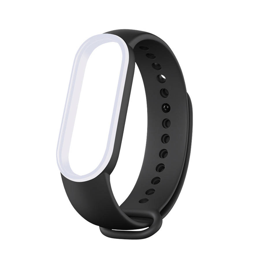 

Ремешок для фитнес-браслета Xiaomi Mi Band 5 и 6 Contur Black with white