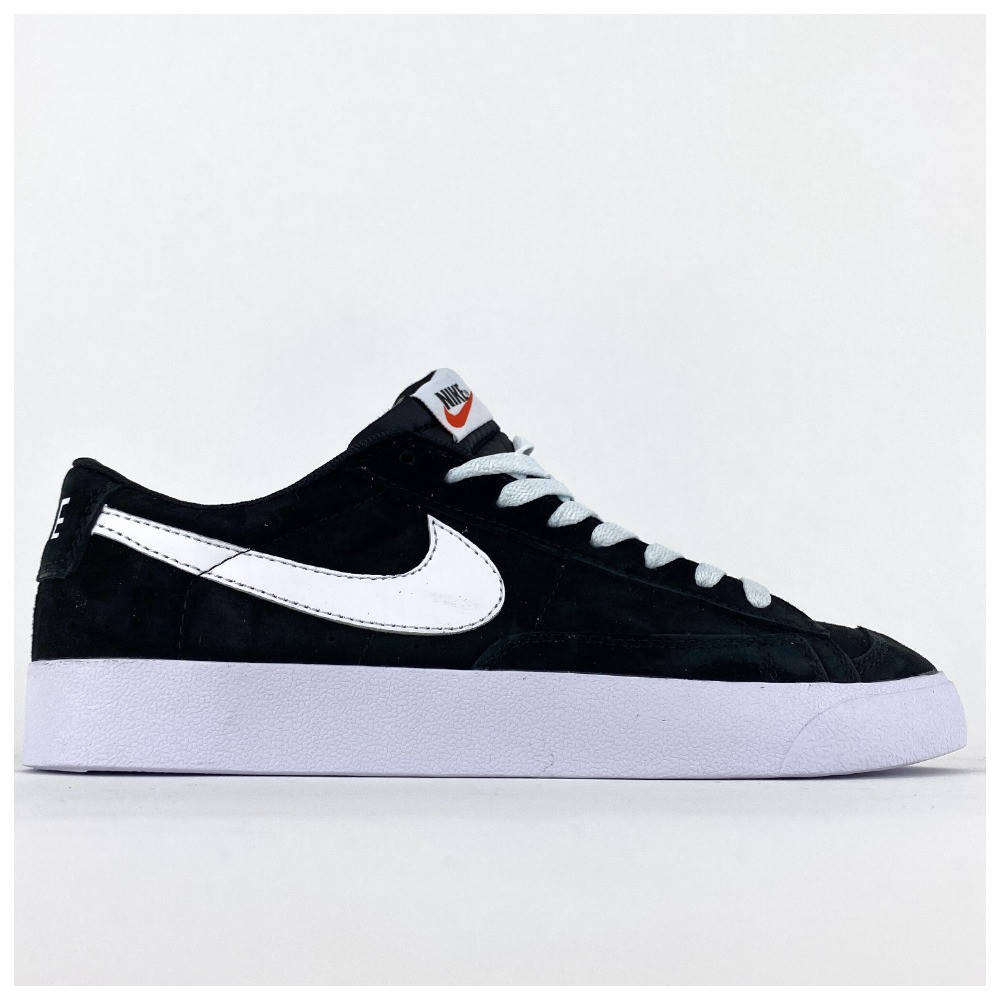

Мужские кроссовки Nike Blazer Mid '77 Low Black White, черно-белые замшевые кроссовки найк блейзер мид 77, Черно-белый