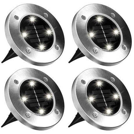 

Уличные фонари на солнечной батареи Disk lights 4 штуки 4LED