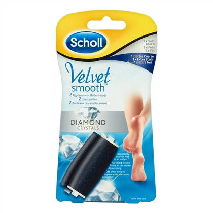 

Сменные насадки для электрической роликовой пилки Scholl Velvet Smooth Diamond Crystal, Черный