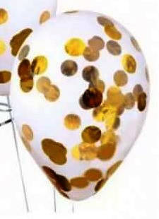 

Воздушный шар с наполнителем золотистым