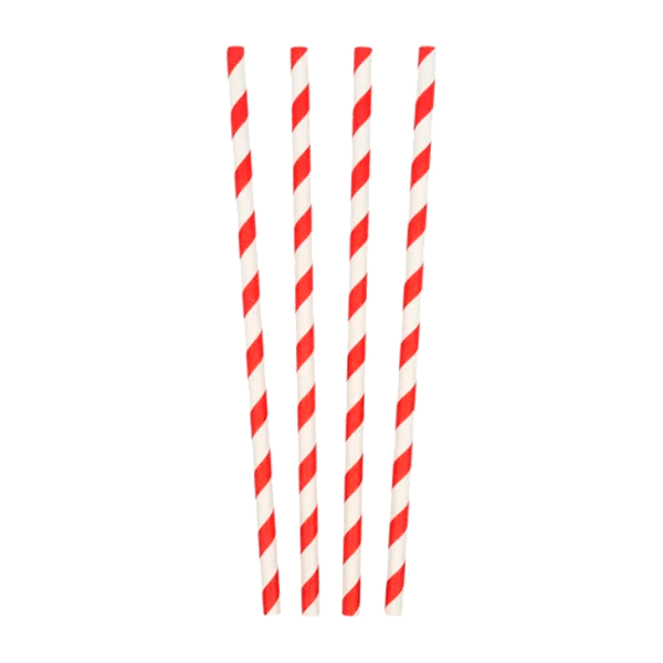 

Трубочки бумажные спираль 19,5см 50шт прямые разных цветов, Разные цвета