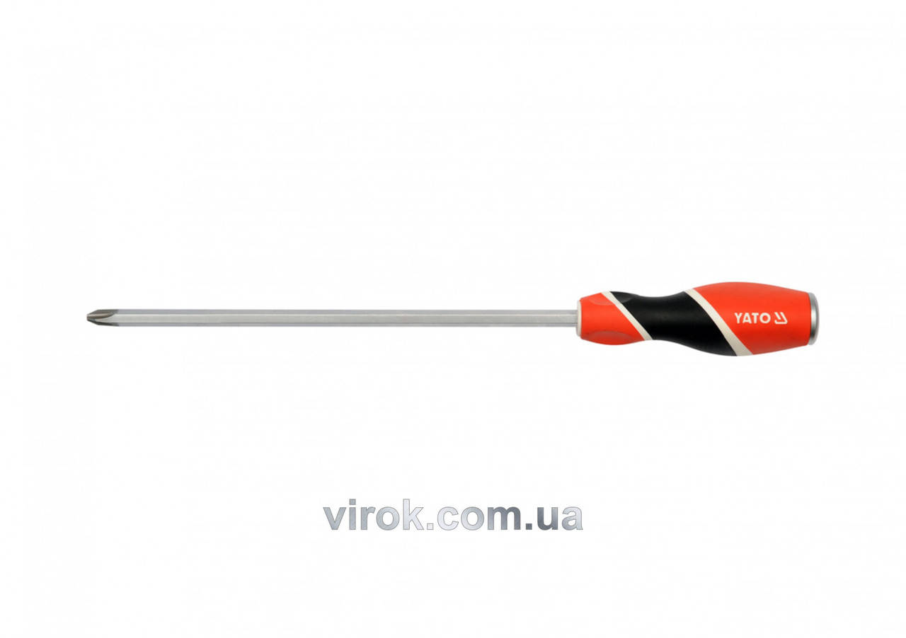 

Отвертка крестовая ударная YATO PH3 х 200 мм YT-25996
