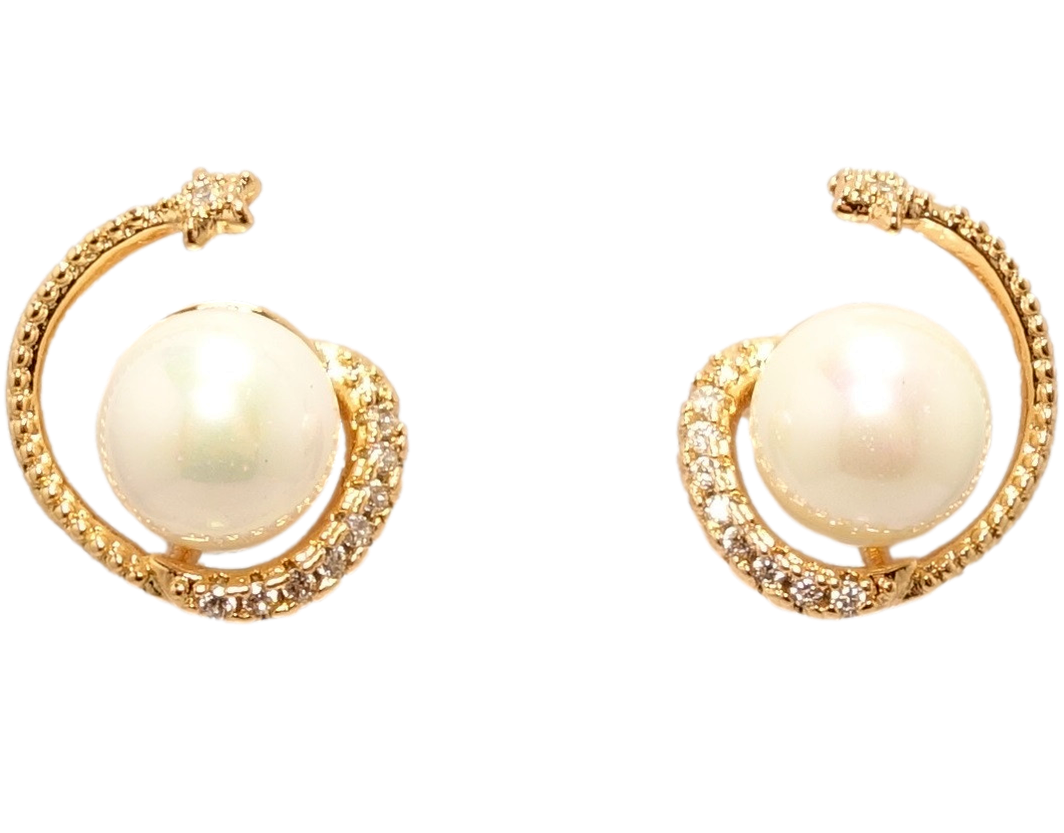 

Серьги Xuping Позолота 18K гвоздики "Жемчужины с дужками"