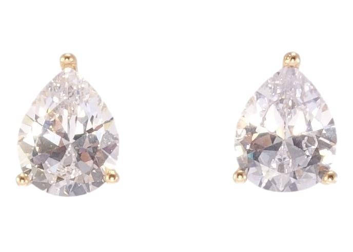 

Серьги Xuping Позолота 18K гвоздики (пусеты) "Кристальные капельки в ажурной оправе"
