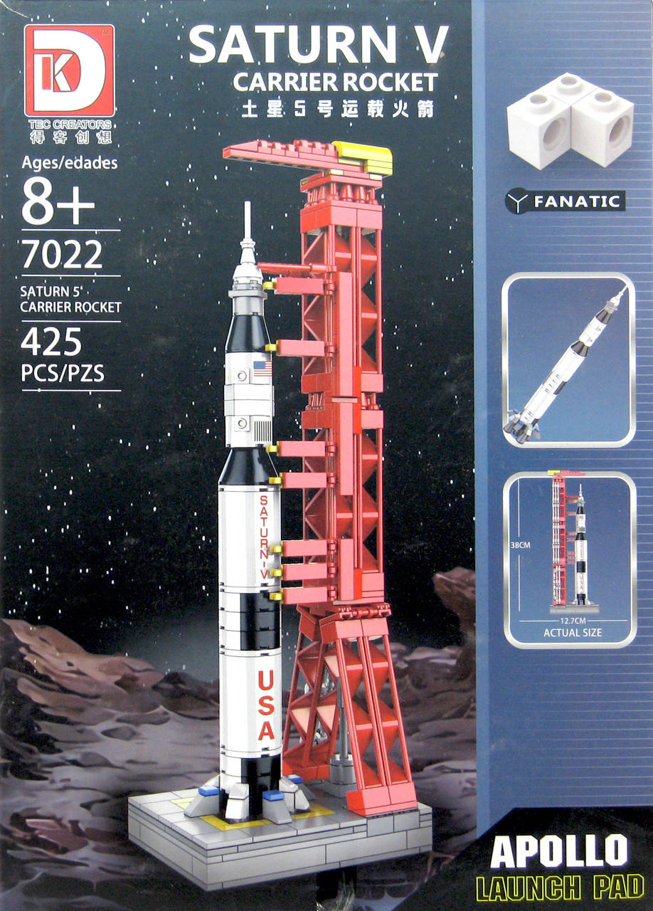 

Конструктор DK (Tec Creators) “Ракета-носитель Saturn V”, 425 деталей, Белый