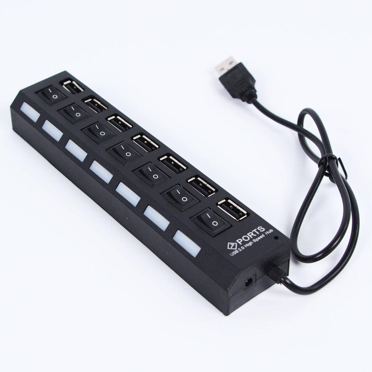 

Перехідник USB 2.0 HUB на 7 портів HI SPEED