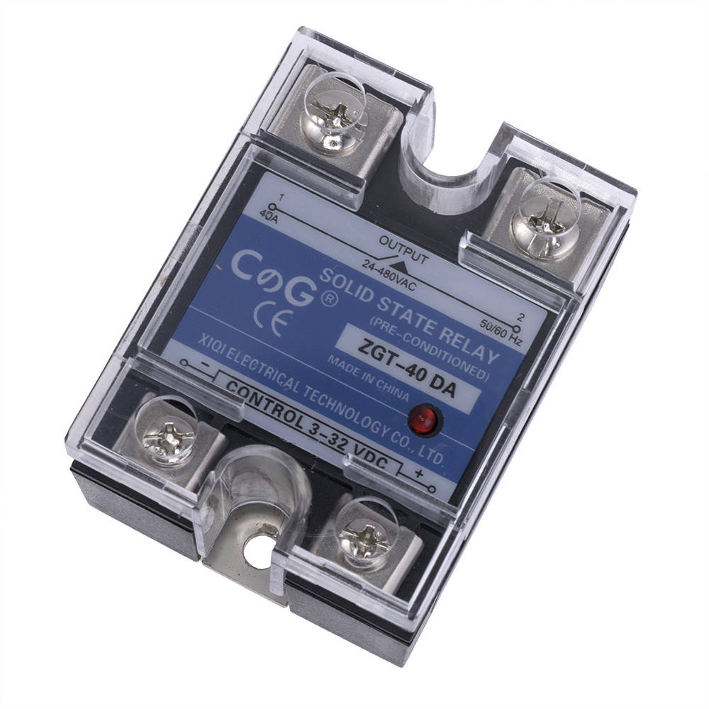 

Реле твердотельное ZGT-40DA (CG) однофазное 3-32VDC(25mA)/24-480VAC(40A) CG