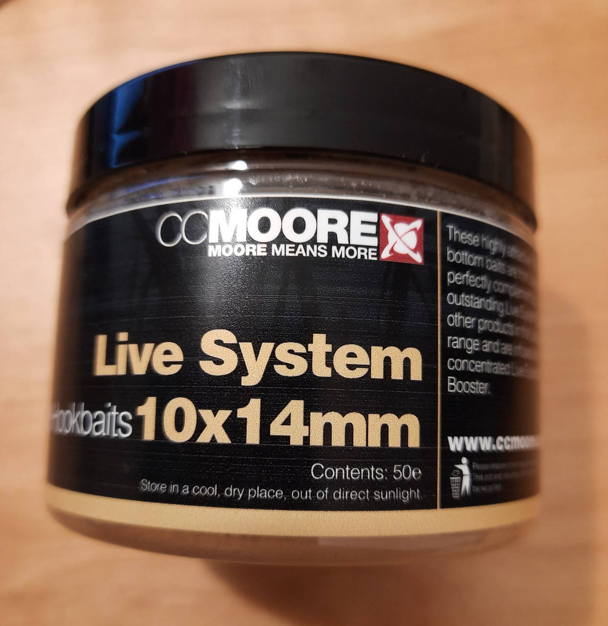

Бойлы насадочные в дипе CC MOORE Glugged Hookbaits Live System 10 x14 mm