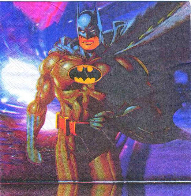 

Салфетки бумажные сервировочные с рисунком - 15шт/уп- Бэтмен/ Бетмен / Batman, Разные цвета