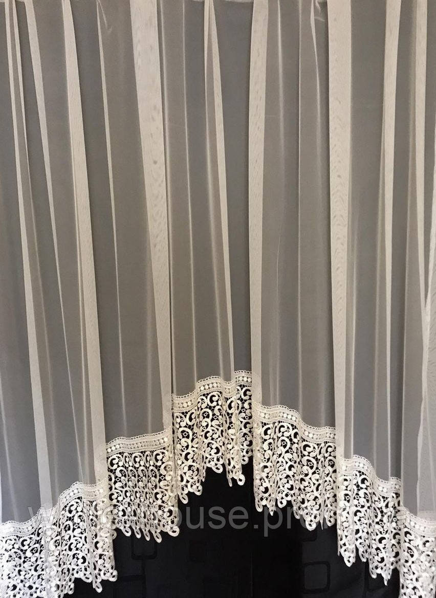 

Тюль арка кремовая на фатине 300х180, Молочный