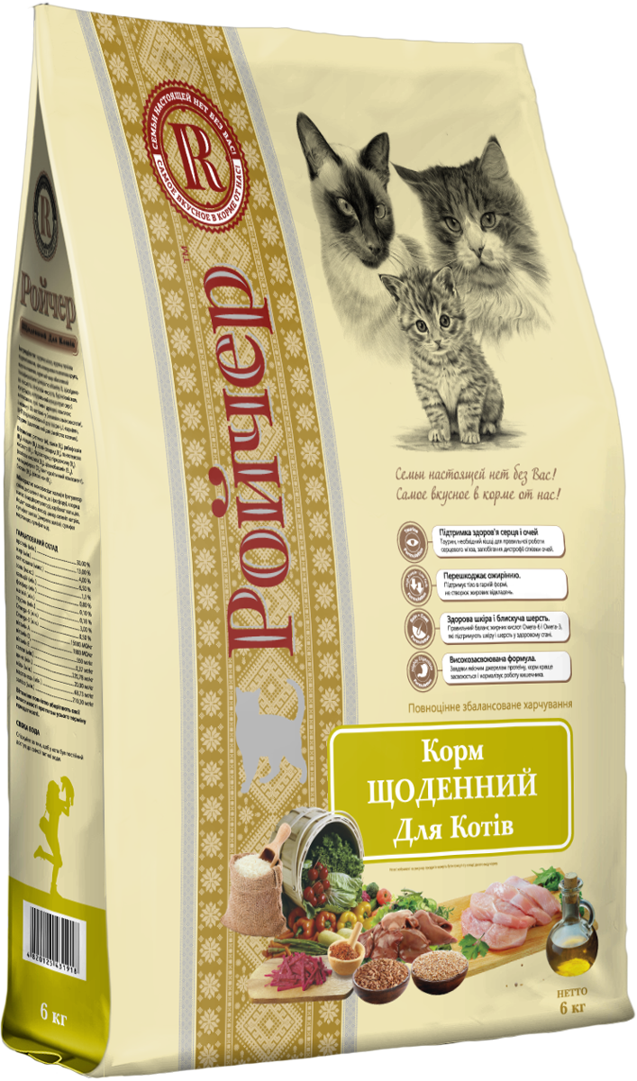 

Корм Ройчер Ежедневный 6 кг для котов и кошек