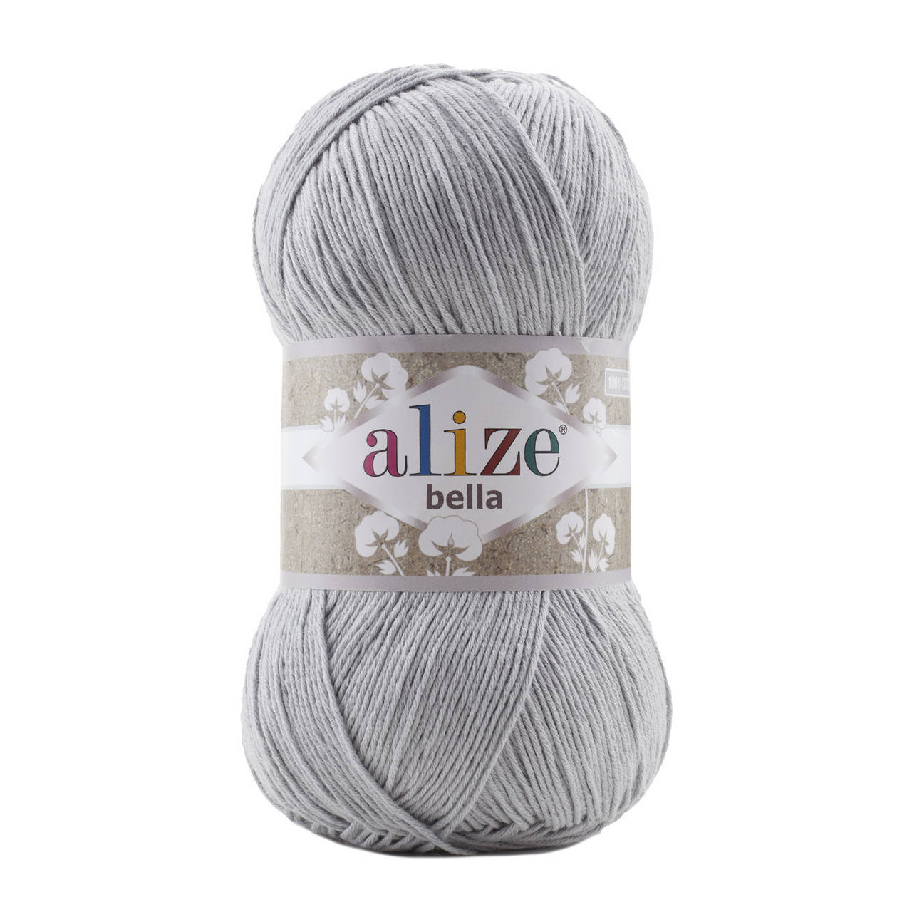 

Alize Bella 100 (Ализе Белла 100) серый № 21 (пряжа хлопок, нитки для вязания)