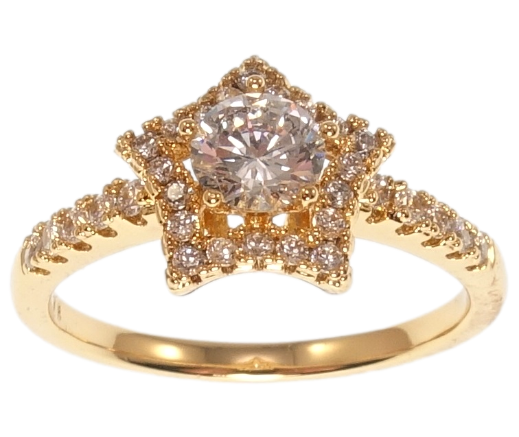 

Кольцо Xuping Позолота 18K "Кристальная звезда" р.18.5,19.5,20