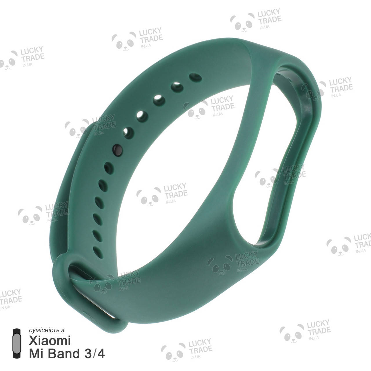 

Ремешок Xiaomi Mi Band 4 / 3 силиконовый однотонный браслет Light Темно-зеленый [2418]
