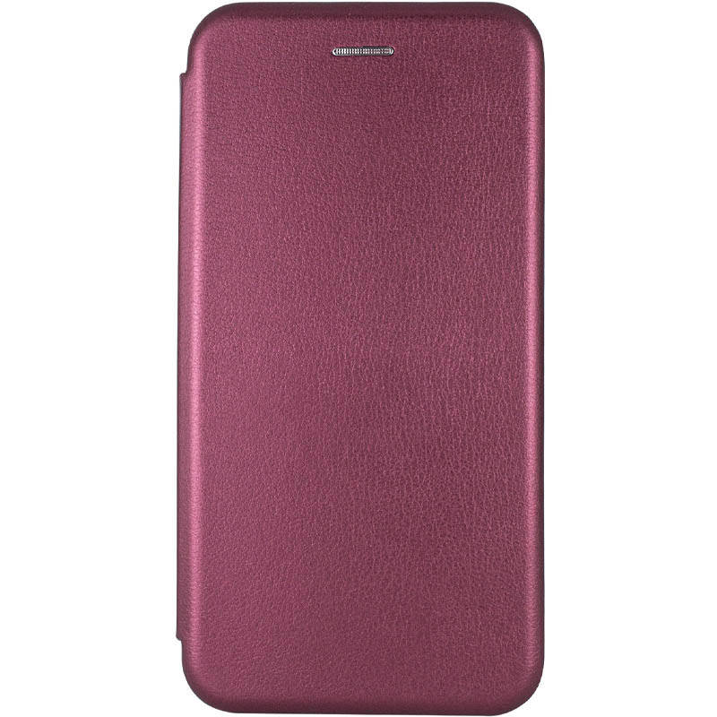 

Кожаный Чехол книжка для Xiaomi Redmi Note 8T (Бордовый)