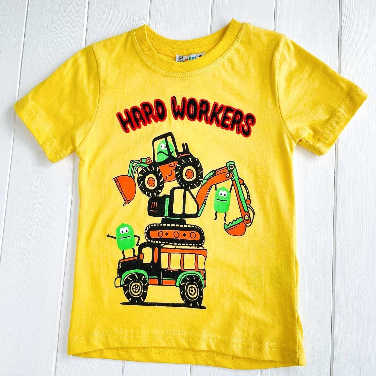 

Футболка для мальчика хлопок "Hard Workers" на 3-7 лет