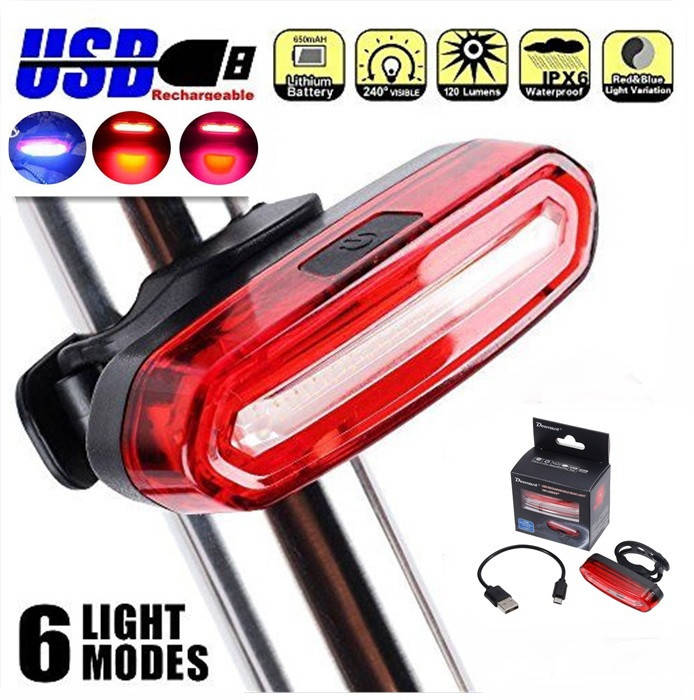

Велосипедная фара LED THREE COLOR с аккумулятором, Вело usb фонарь