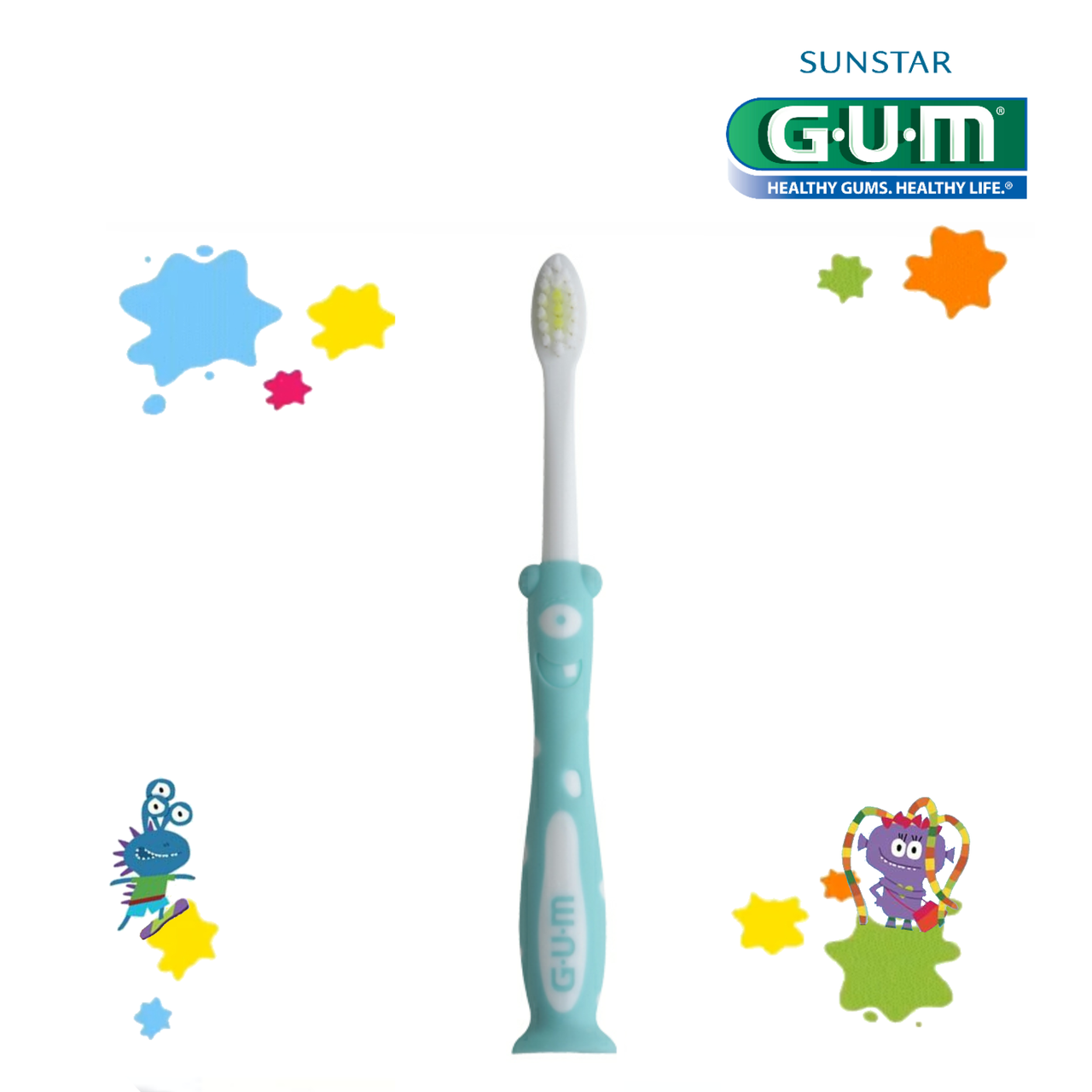 

Детская зубная щетка GUM KIDS MONSTER (3-6 лет) бирюзовая