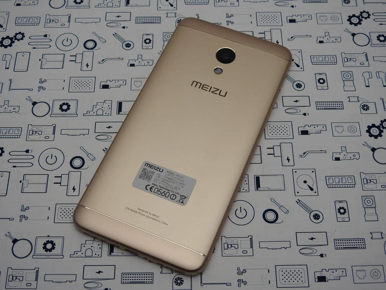 

Задняя крышка Meizu M5s M612H золото Сервисный оригинал с разборки, Золотистый