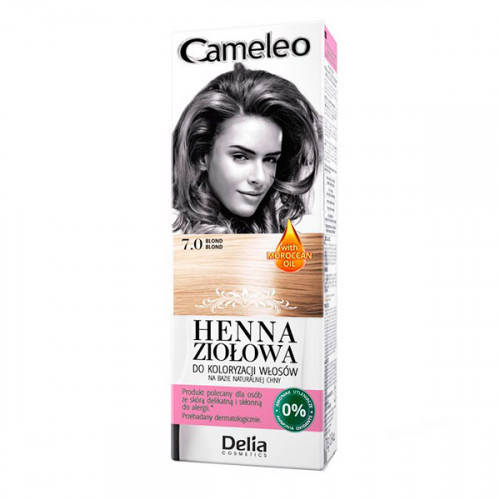 

CAMELEO с хной (Лавсония) травяная мусс-краска для волос тон 7.0 Блондин
