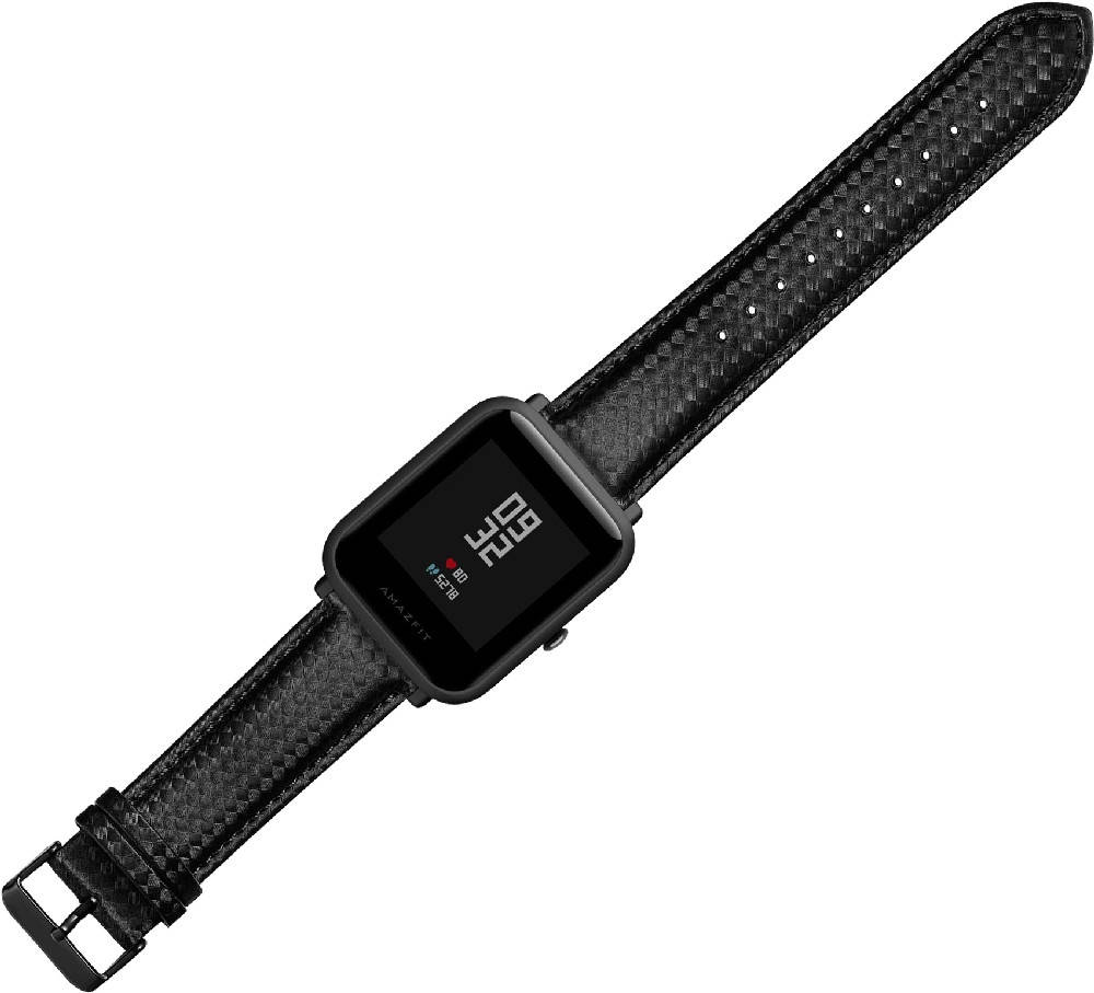 

Кожаный ремешок Carbon для Amazfit Bip Black (Амазфит Бип)